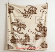 Chanel Sepia Rose CC Monogram Flannel Throw Blanket IMG_7067